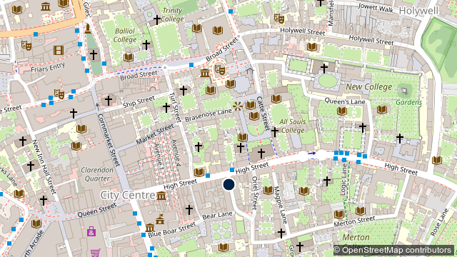Map showing the location of Vincent's Club